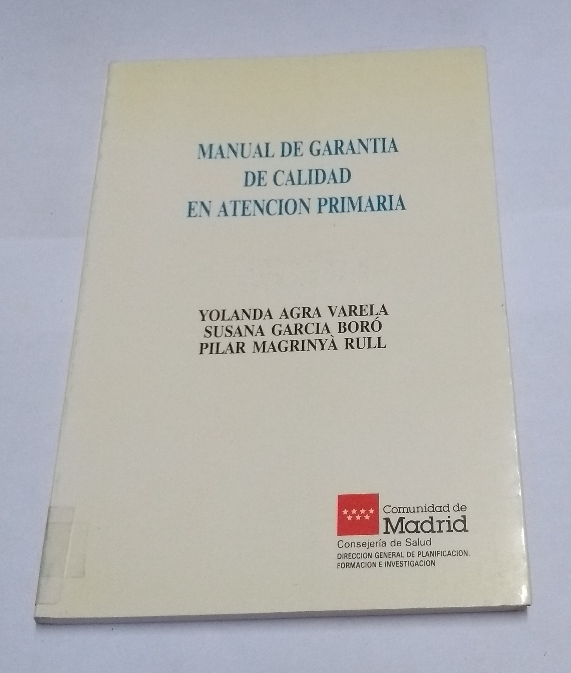 Manual de garantía de calidad en atención primaria