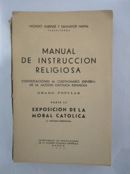 Manual de Instrucción Religiosa. III
