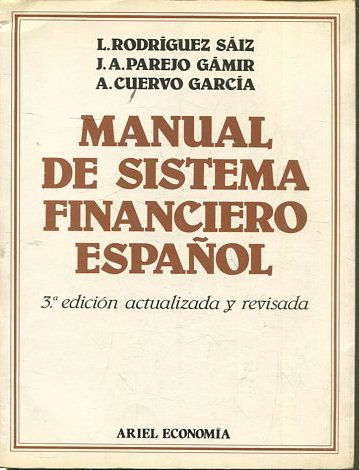 MANUAL DE SISTEMA FINANCIERO ESPAÑOL.