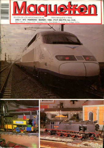 MAQUETREN. REVISTA DE LOS AFICIONADOS AL TREN MAQUETA Y REAL.AÑO 1, NUM. 3. DIESEL 1.800 RENFE. EL TREN: AYER...HOY...MAÑANA. CONSTRUCCION DE UNA MAQUETA UN ARTE COMPLETO (III). VAPOR VIVO EN "CAN MERCADER". NOCIONES DE MODELISMO ( YIII ).SYBIC.