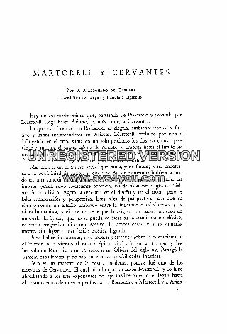 MARTORELL Y CERVANTES.