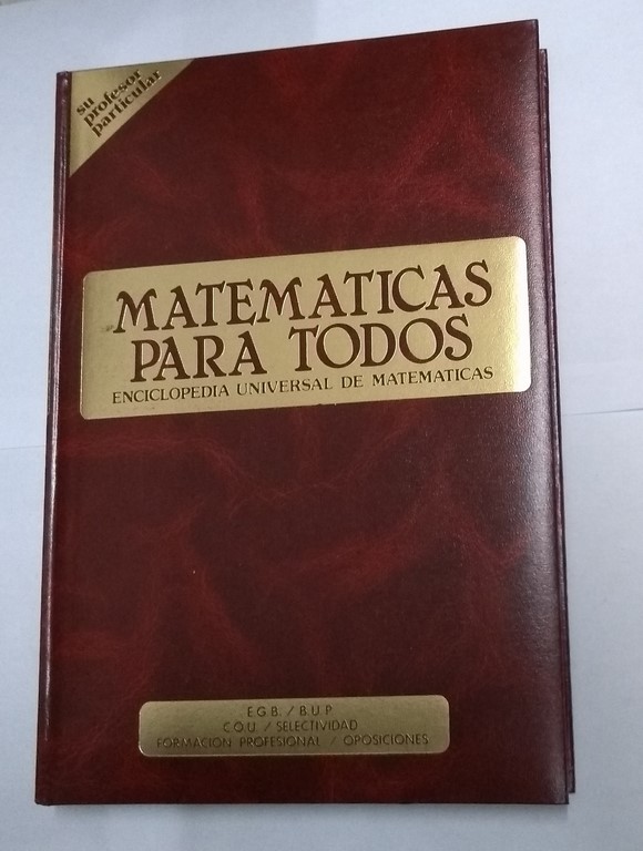 Matemáticas para todos, III