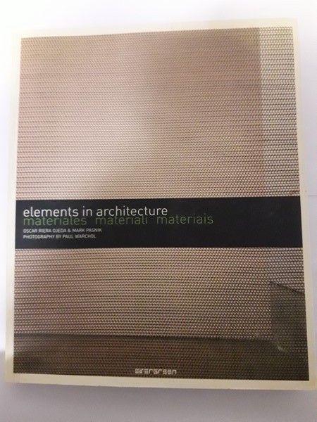 Materias materiali materiais. Elements in architecture
