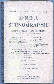 MEMENTO DE STENOGRAPHIE. PRINCIPES ET REGLES. EXERCICES GRADUES.