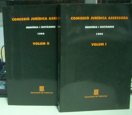 MEMORIA I DICTAMENS 1994. VOLUM I-II.