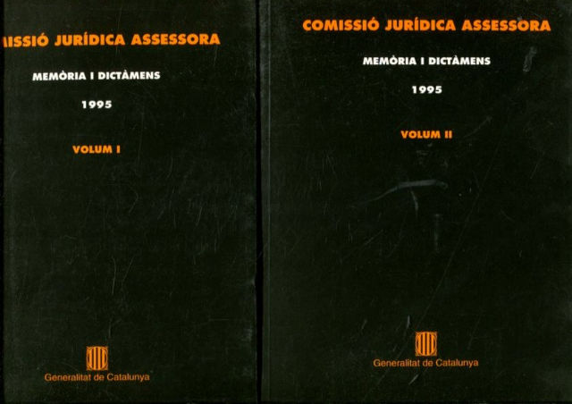 MEMORIA I DICTAMENS 1995. VOLUM I-II.