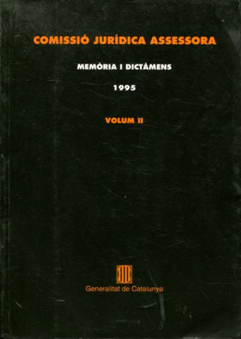 MEMORIA I DICTAMENS 1995. VOLUM II.