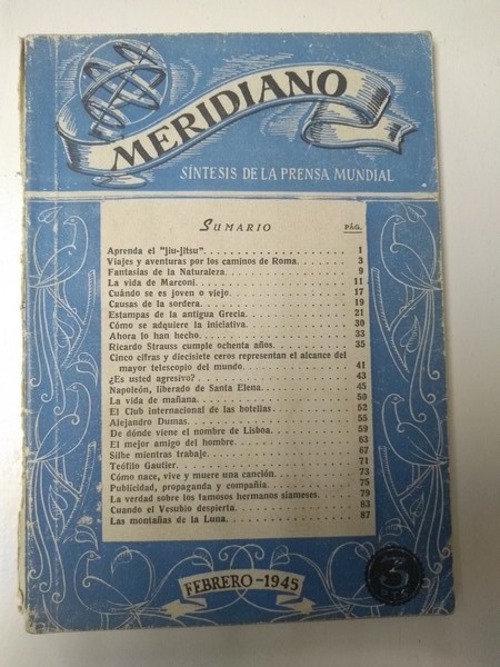 Meridiano. Sintesis de la prensa mundial. Febrero 1945