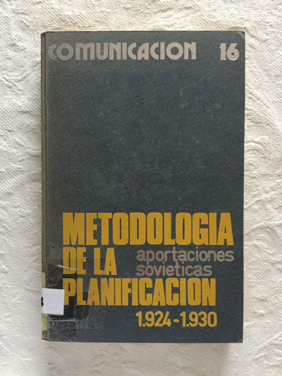 Metodología de la planificación 1924-1930