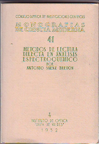 MÉTODOS DE LECTURA DIRECTA EN ANÁLISIS ESPECTROQUÍMICO.