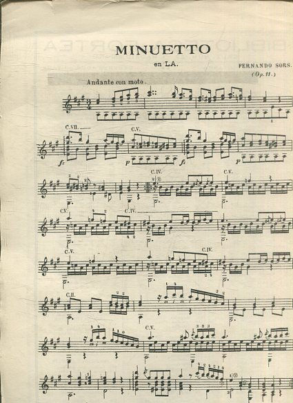 MINUETTO EN LA. ANDANTE MAESTOSO OP. 11.