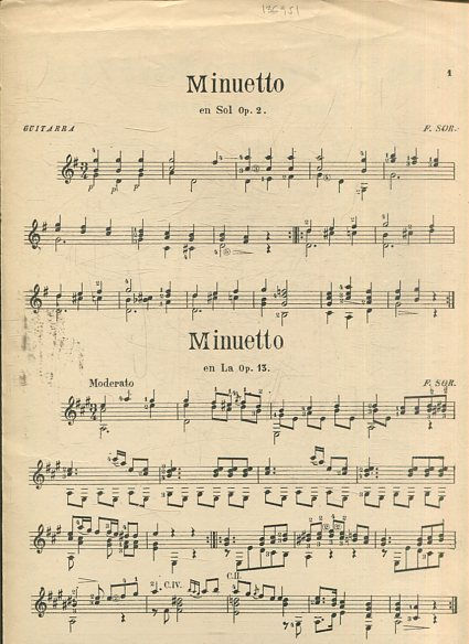 MINUETTO en Sol Op. 2.