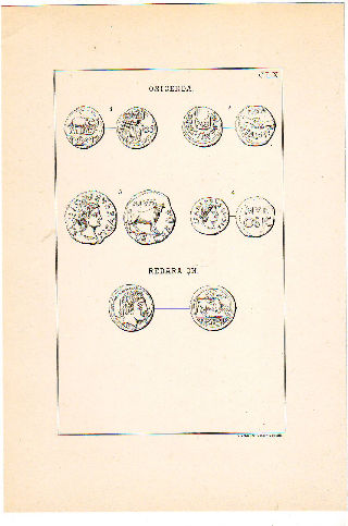 MONEDAS DE LA ESPAÑA ULTERIOR. LAMINA CLX: OSICERDA. REDARA QN.