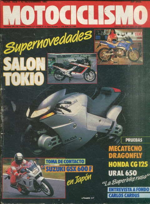 MOTOCICLISMO Nº 1029. 12 NOVIEMBRE 1987. SUPERNOVEDADES.