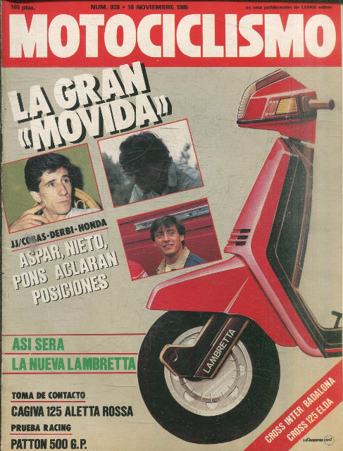 MOTOCICLISMO Nº 928. 16 NOVIEMBRE 1985. LA GRAN MOVIDA.