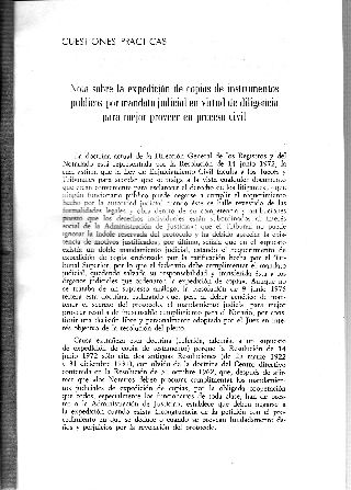 NOTA SOBRE LA EXPEDICION DE COPIAS DE INSTRUMENTOS PUBLICOS POR MANDATO JUDICIAL EN VIRTUD DE DILIGENCIA PARA MEJOR PROVEER EN PROCESO CIVIL.
