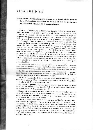 NOTAS SOBRE CONFERENCIAS PRONUNCIADAS EN LA FACULTAD DE DERECHO DE LA UNIVERSIDAD AUTONOMA DE MADRID EL MES DE NOVIEMBRE DE 1980 SOBRE "BIENES DE LA PERSONALIDAD".