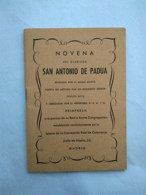 Novena del glorioso San Antonio de Padua