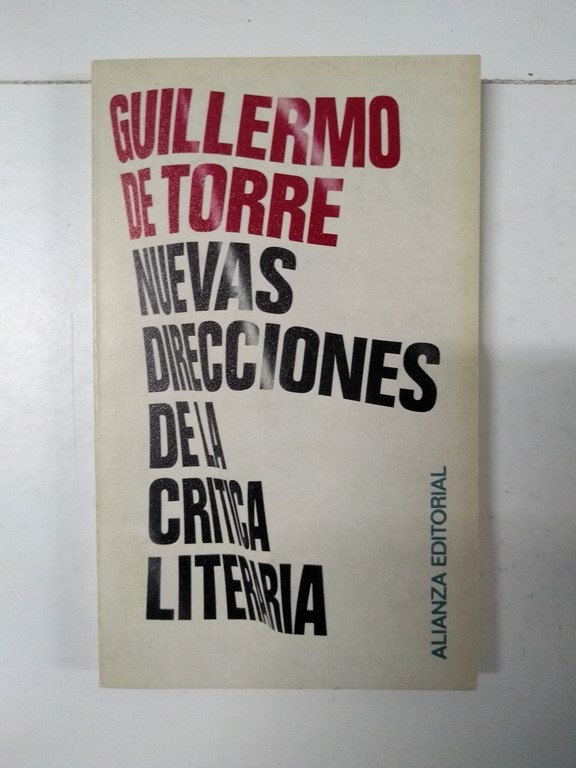 Nuevas direcciones de la crítica literaria