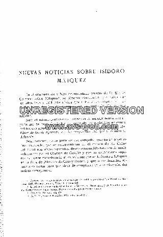 NUEVAS NOTICIAS SOBRE ISIDORO MAIQUEZ.