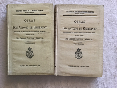 Obras de Don Antonio de Gimbernat. 2 tomos