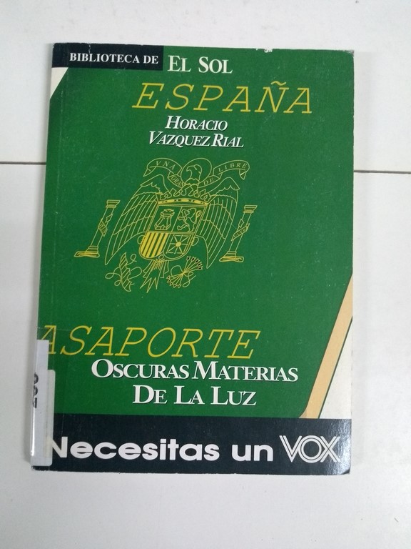 Oscuras materias de la luz