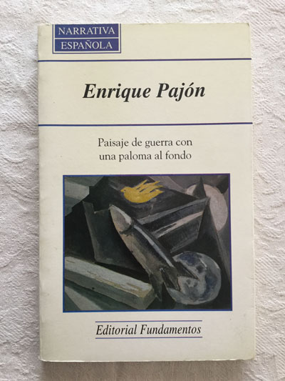 Paisaje de guerra con una paloma al fondo
