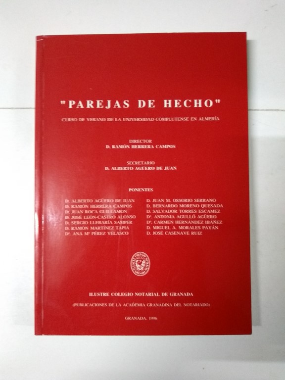 PAREJAS DE HECHO. Curso de verano de la Universidad Complutense en Almería