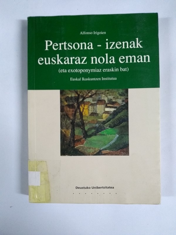 Pertsona – izenak euskaraz nola eman