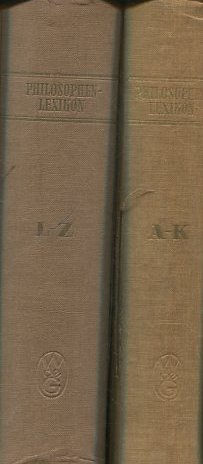 Philosophen-Lexikon. Handwörterbuch der Philosophie nach Personen (2 Bände KOMPLETT) - A bis Z.