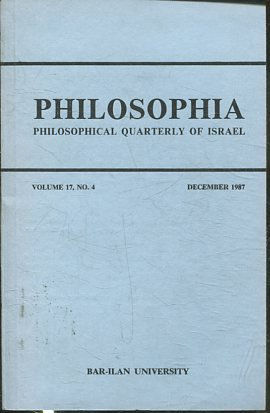 PHILOSOPHIA. PHILOSOPHICAL QUARTERLY OF ISRAEL. VOL 32, NOS. 1-4