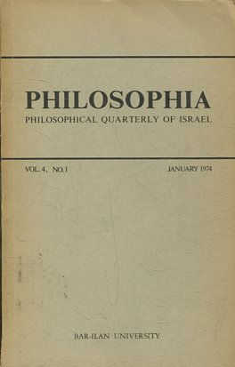 PHILOSOPHIA. PHILOSOPHICAL QUARTERLY OF ISRAEL. VOLUME 4, NO. 1.