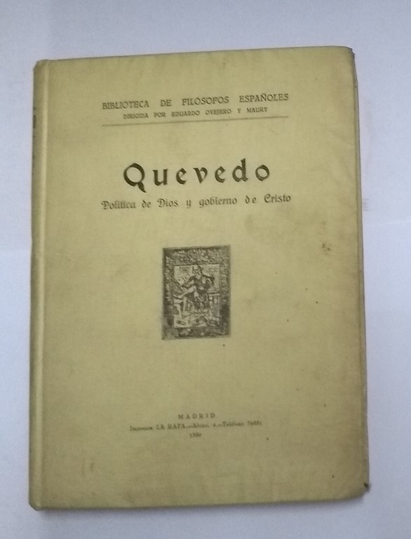 Política de Dios y gobierno de Cristo