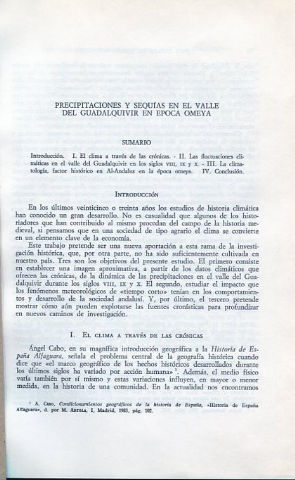 PRECIPITACIONES Y SEQUIAS EN EL VALLE DEL GUADALQUIVIR EN EPOCA OMEYA.