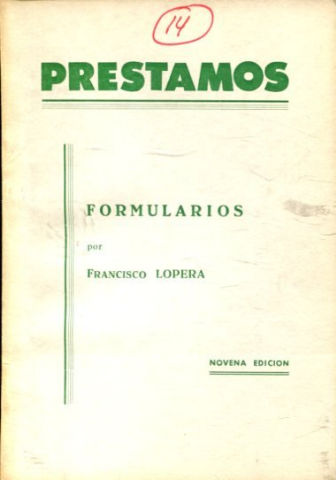 PRESTAMOS. FORMULARIOS.