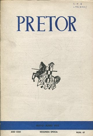 PRETOR. REVISTA TECNICA DE JUSTICIA MUNICIPAL AÑO XXIII, SEGUNDA EPOCA, NUM. 87.