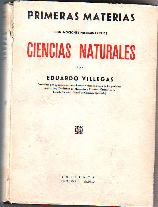 PRIMERAS MATERIAS CON NOCIONES PRELIMINARES DE CIENCIAS NATURALES.