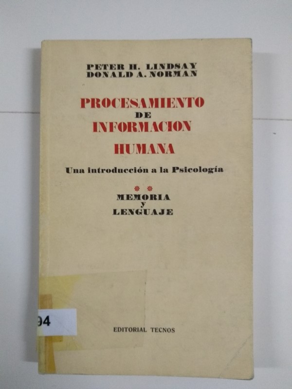 Procesamiento de información humana, II