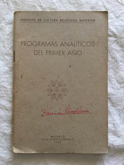 Programas analíticos del primer año