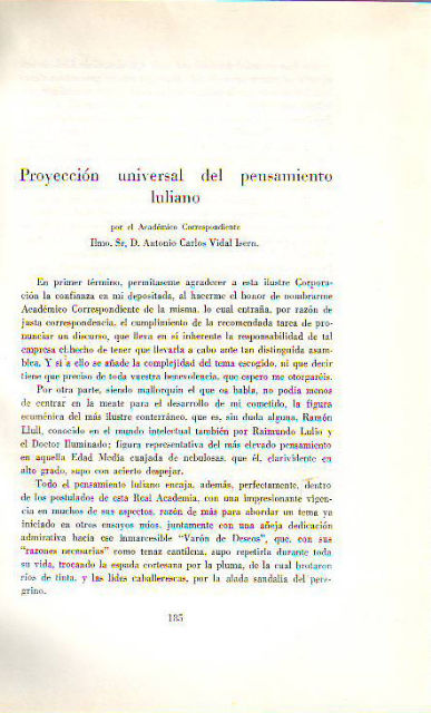 PROYECCION MUNDIAL DEL PENSAMIENTO LULIANO.