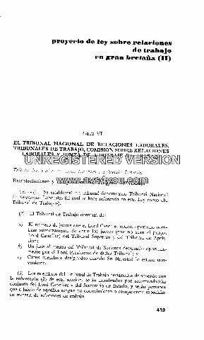 PROYECTO DE LEY SOBRE RELACIONES DE TRABAJO EN GRAN BRETAÑA. II.