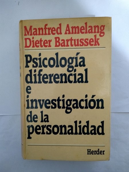 Psicologia diferencial e investigacion de la personalidad
