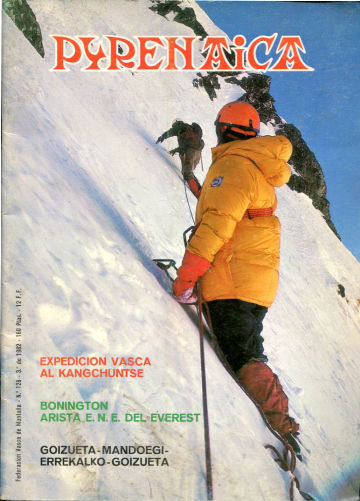 PYRENAICA, FEDERACION VASCO-NAVARRA DE MONTAÑISMO. Nº 128 - 3º DE 1982.