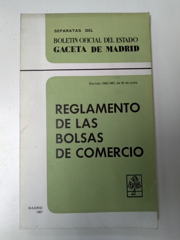 Reglamento de las bolsas de comercio