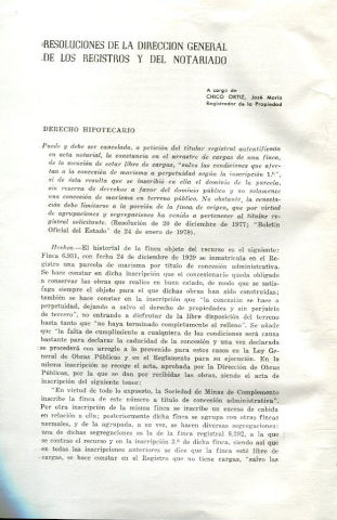 RESOLUCIONES DE LA DIRECCION GENERAL DE LOS REGISTROS Y DEL NOTARIADO.