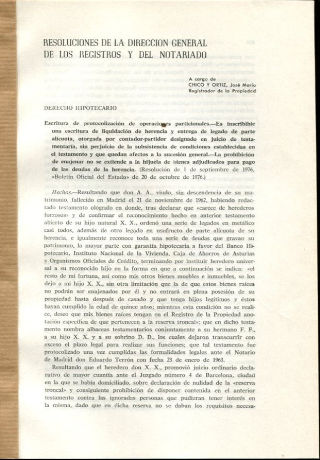 RESOLUCIONES DE LA DIRECCION GENERAL DE LOS REGISTROS Y DEL NOTARIADO.