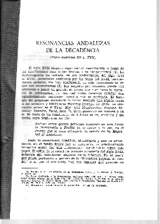 RESONANCIAS ANDALUZAS DE LA DECADENCIA.
