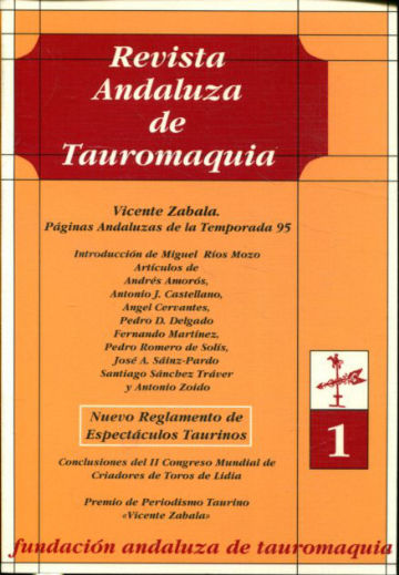 REVISTA ANDALUZA DE TAUROMAQUIA. NUMERO 1.