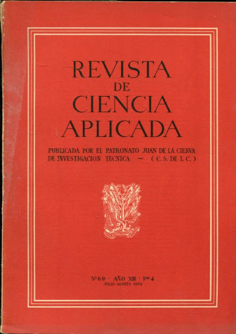 REVISTA DE CIENCIA APLICADA. NUM. 69, AÑO XIII, FASCICULO 4. SEPTIEMBRE-OCTUBRE 1959.