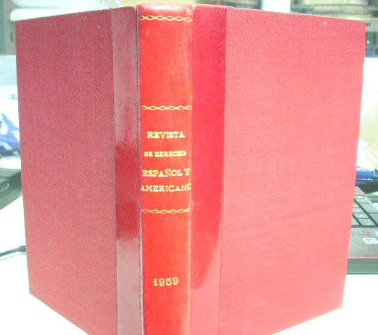 REVISTA DE DERECHO ESPAÑOL Y AMERICANO. NUMS. 17-18-19-20, AÑO 1959.